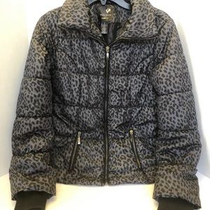 Full Tilt Cheetah Pattern Puffer Jacket Size Small